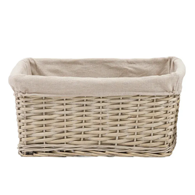 Gallery Sylva Square Lined Basket Grey LARGE