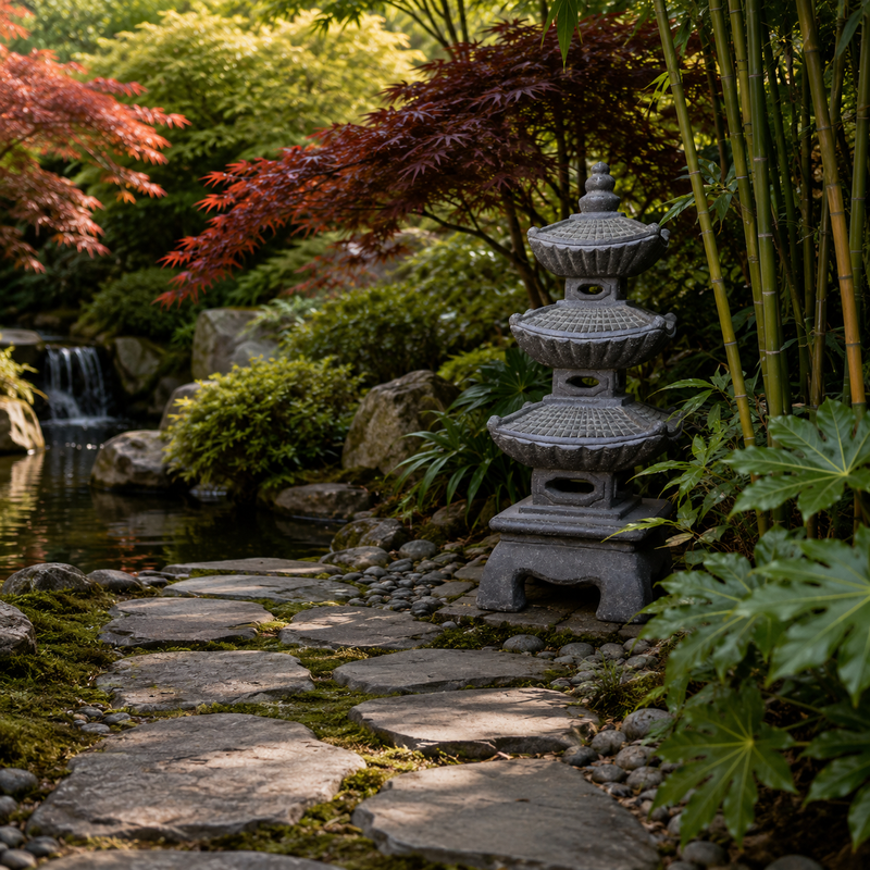 Garden Lantern 126cm Cast Stone