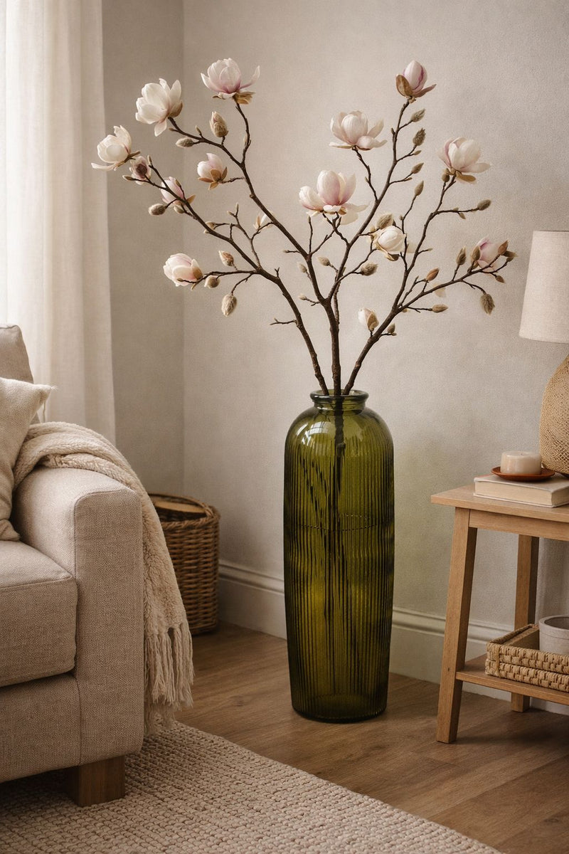 Kaemingk Green Vase Recycled Glass