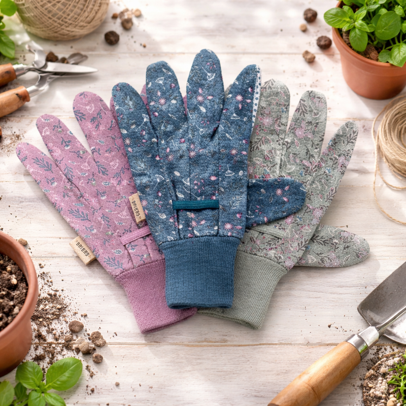 Briers Cotton Grips - FlowerField Triple Pack Med / Size 8