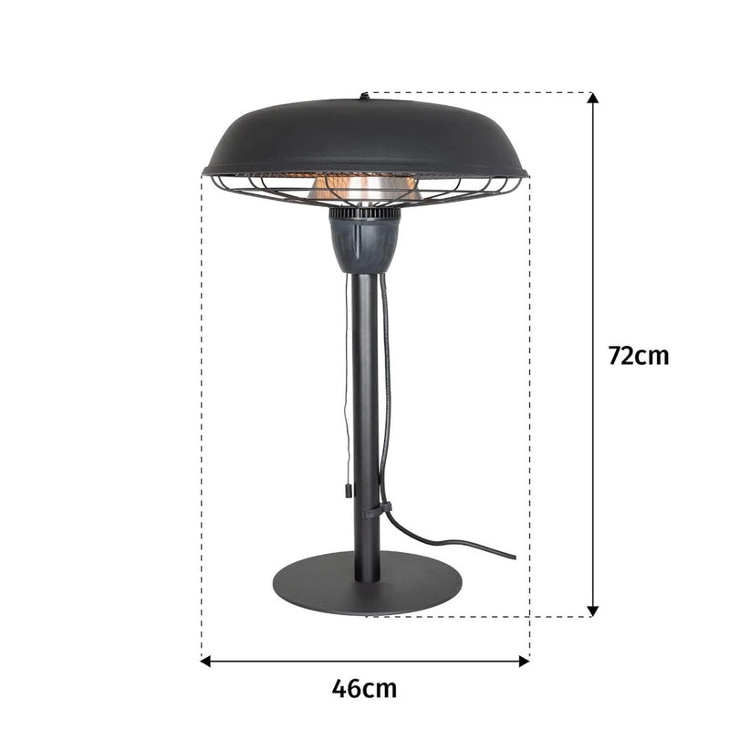 La Hacienda Industrial Tabletop Heater Black
