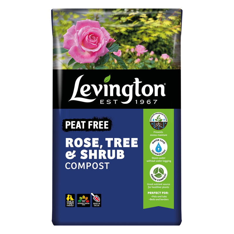 Levington Peat-Free Rose Tree & Shrub Compost 50Ltr