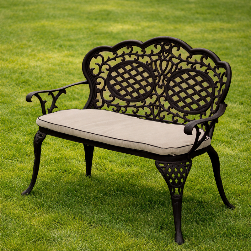 MERCER Ballygowan Love Seat Bench (H'Bronze/Cream)
