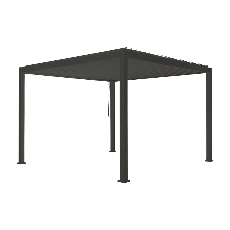 NOVA Titan Aluminium Pergola in Graphite Grey - 3.6m x 3.6m Free Standing