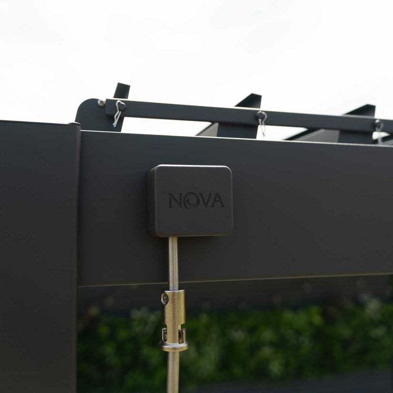 NOVA Titan Aluminium Pergola in Graphite Grey - 4.0m x 3.6m Free Standing