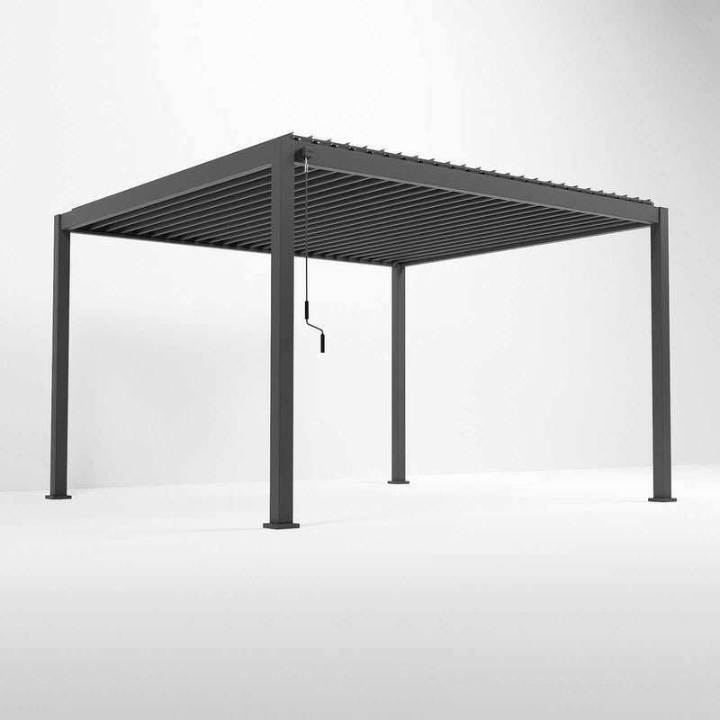 NOVA Titan Aluminium Pergola in Graphite Grey - 4.0m x 3.6m Free Standing