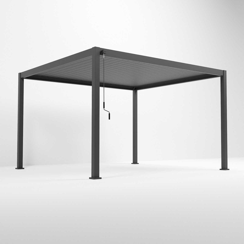 NOVA Titan Aluminium Pergola in Graphite Grey - 4.0m x 3.6m Free Standing
