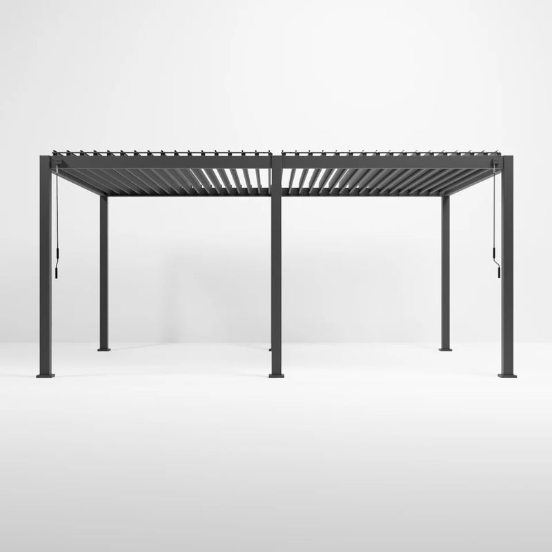NOVA Titan Aluminium Pergola in Graphite Grey - 5.3m x 3.0m Free Standing