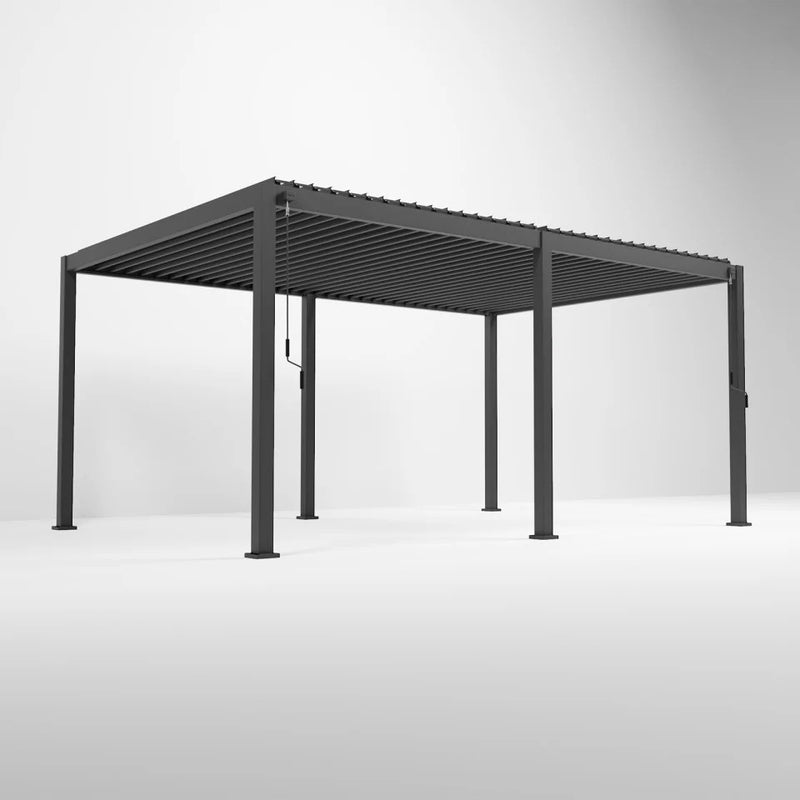 NOVA Titan Aluminium Pergola in Graphite Grey - 5.3m x 3.0m Free Standing