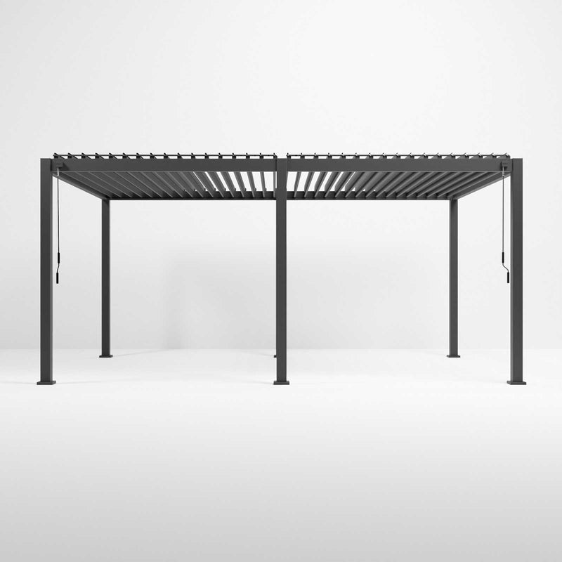 NOVA Titan Aluminium Pergola in Graphite Grey - 5.3m x 3.6m Free Standing