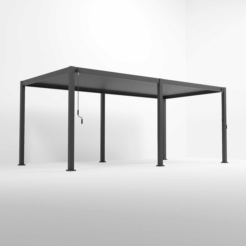 NOVA Titan Aluminium Pergola in Graphite Grey - 6.0m x 3.6m Free Standing