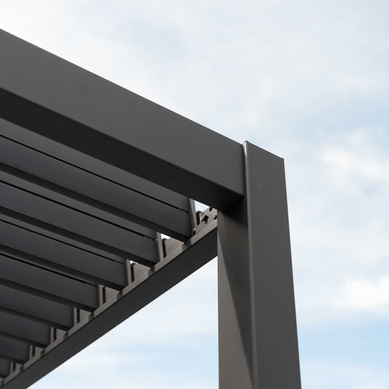 NOVA Titan Aluminium Pergola in Graphite Grey - 6.0m x 3.6m Free Standing