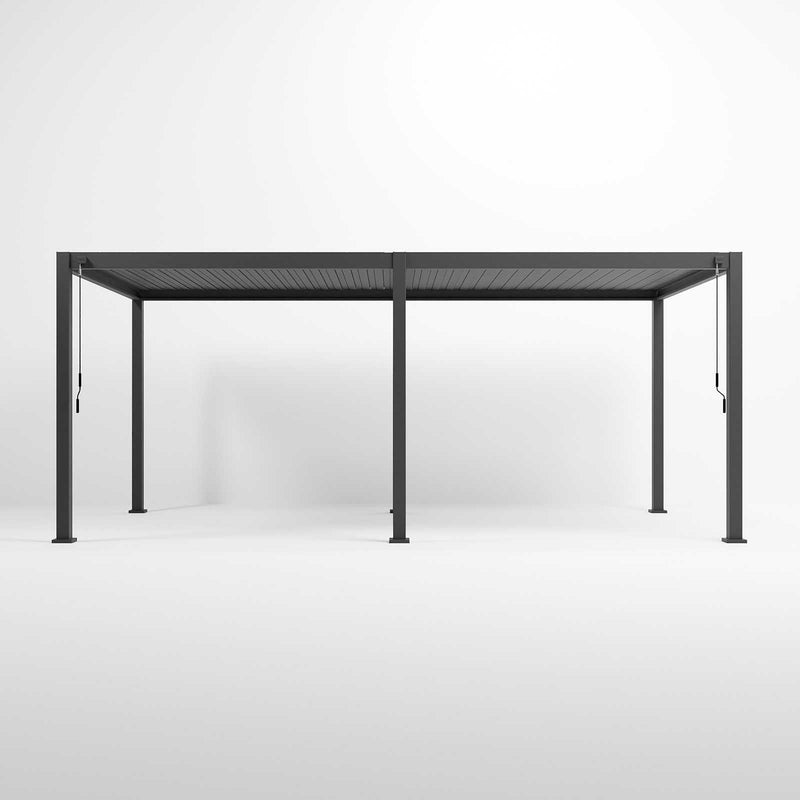 NOVA Titan Aluminium Pergola in Graphite Grey - 6.0m x 3.6m Free Standing