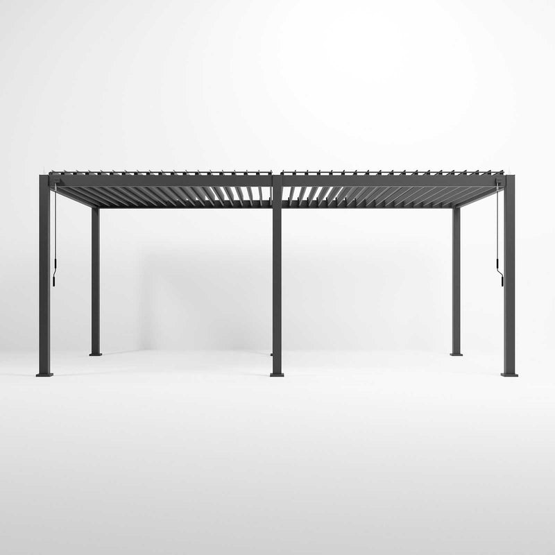 NOVA Titan Aluminium Pergola in Graphite Grey - 6.0m x 3.6m Free Standing