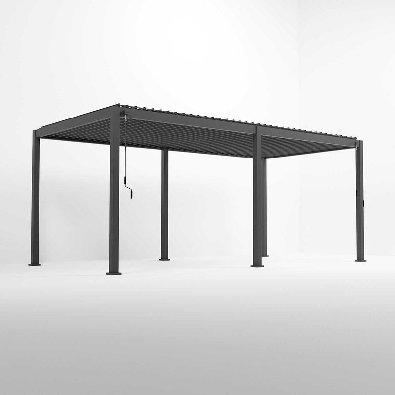 NOVA Titan Aluminium Pergola in Graphite Grey - 6.0m x 3.6m Free Standing