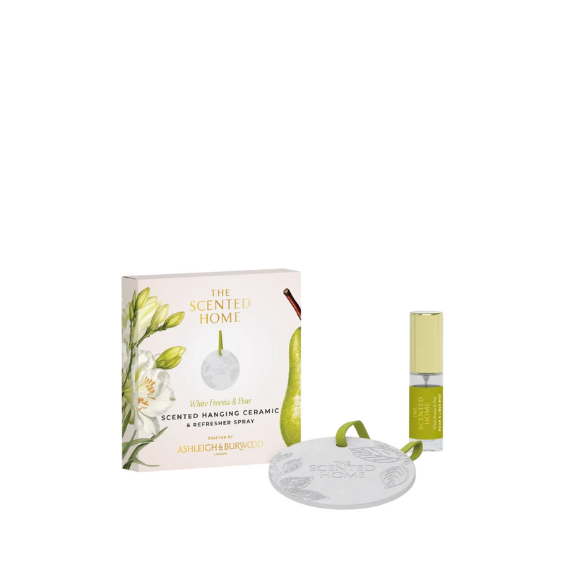 Ashleigh & Burwood White Freesia & Pear Scented Ceramic & Spray