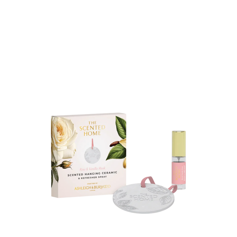 Ashleigh & Burwood Rose & Vanilla Musk Scented Ceramic & Spray