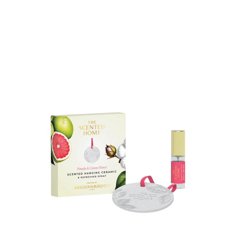 Ashleigh & Burwood Pomelo & Cotton Flower Scented Ceramic & Spray