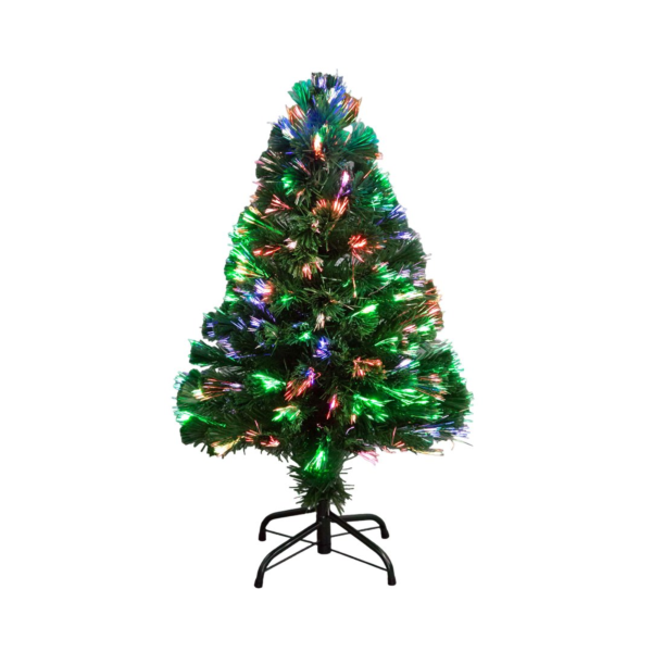 SHATCHI 4ft 1.2m Nova Fibre Optic Christmas Tree