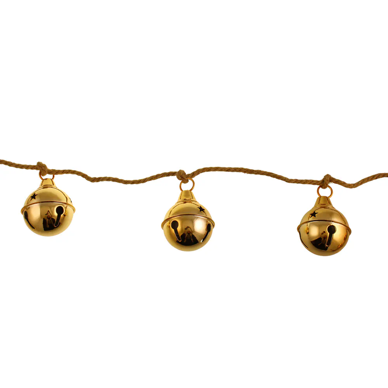 Sage Décor 140cm Metal Bell Garland Gold