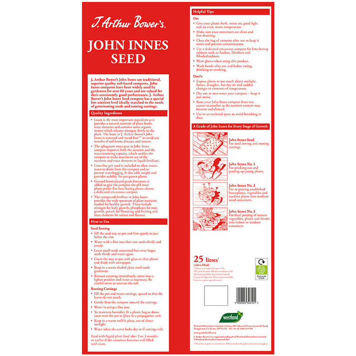 J. Arthur Bower’s John Innes Seed Compost 25Ltr