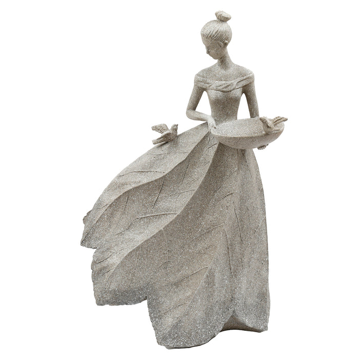 Sifcon 39X59.5Cm Lady Hold Bird Bath