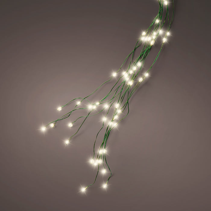 Kaemingk Micro LED Warm Green Flashing Tree Bunch Lights (240cm)