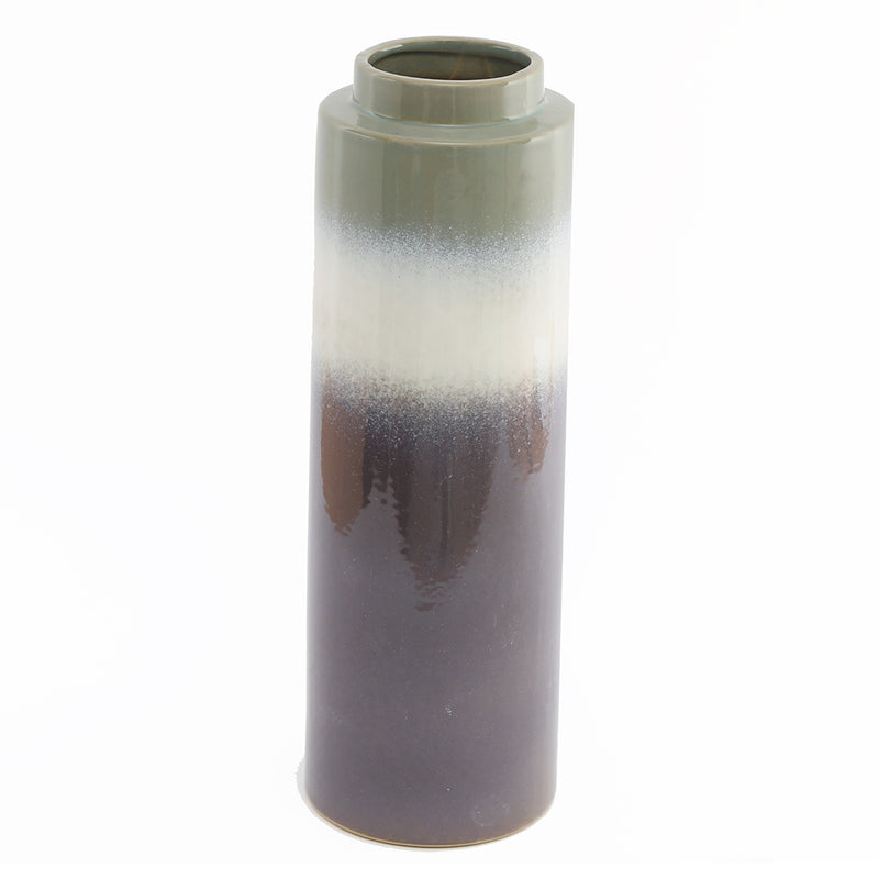 Sifcon 41.5X13.5Cm 3 Tone Grey Vase
