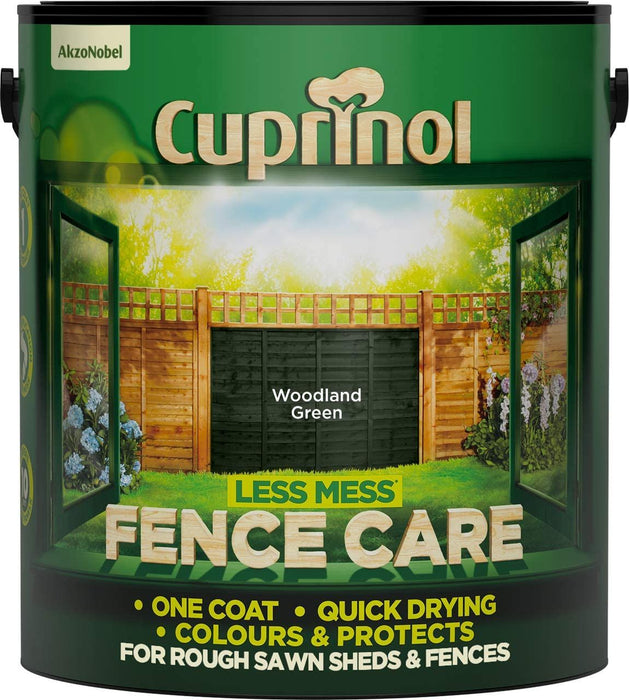 Cuprinol Less Mess Fence Care 6Ltr - Woodland Green