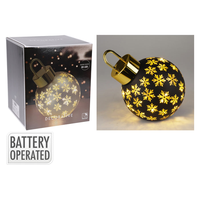 Koopman Xmas Ball W LED 20Cm Matt Blac