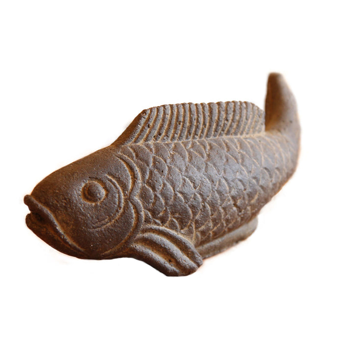 Stone Carved Fish on Base 25cm