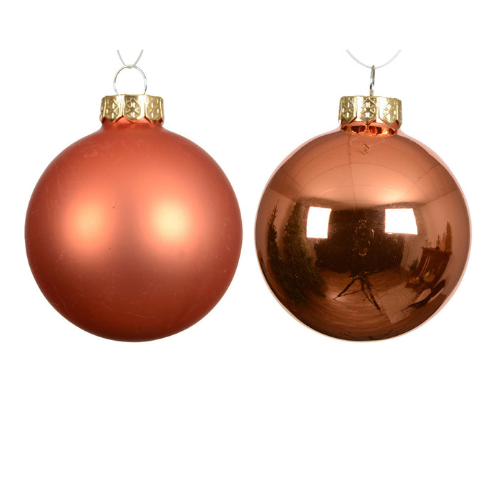 Kaemingk Glass Bauble – Warm Orange, Plastic-Free (Dia.8Cm)