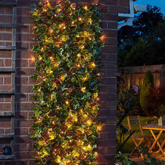 Smart Garden 50 LED Solar In-Lit Ivy Trellis 180 x 60 cm