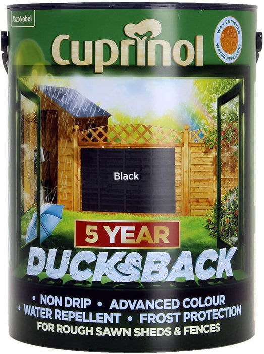 Cuprinol Ducksback 5Ltr - Black