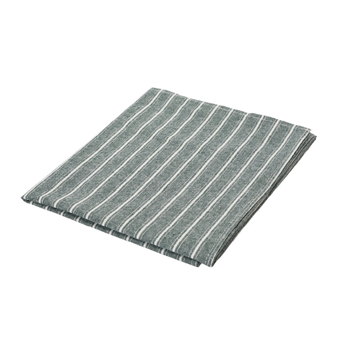 Kaemingk Green Cotton Tablecloth Striped (L.140cm X W.180cm)