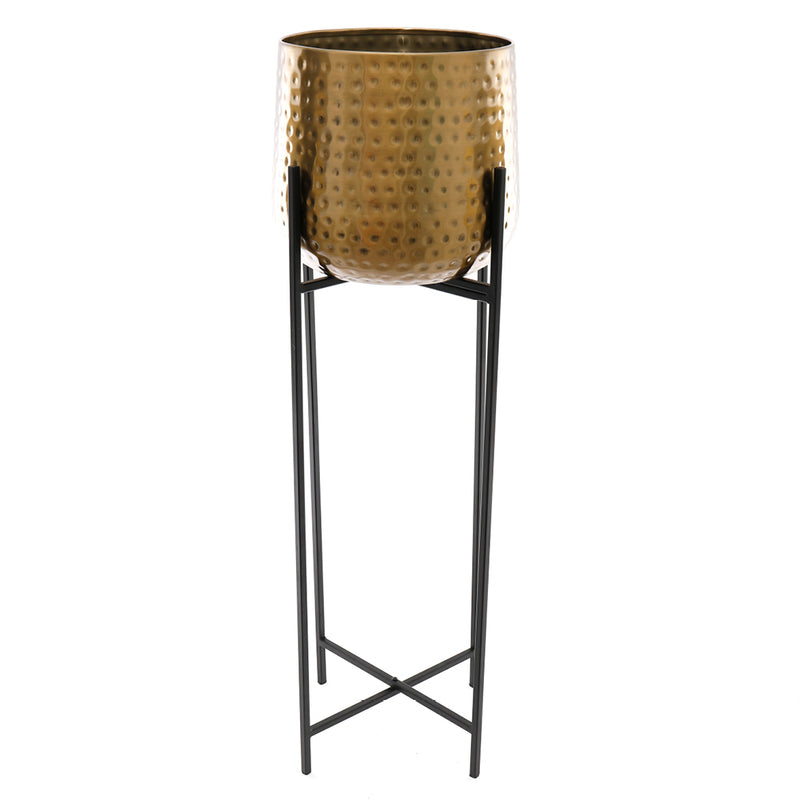 Sifcon 79Cm Gold Plantr W/Black Stand