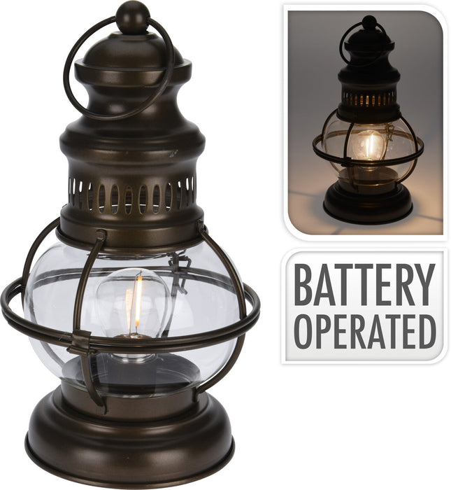 Lantern with Removable Glass Insert LED Blub