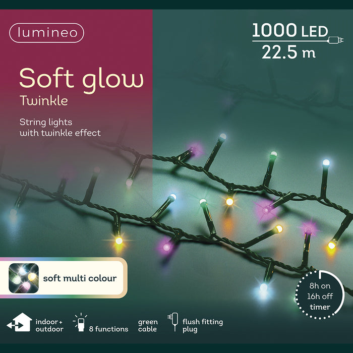 Kaemingk LED Multi-Colour Soft Glow Twinkle Effect (2250cm)