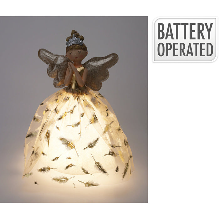 Koopman Gold Angel With LED (22X36cm)