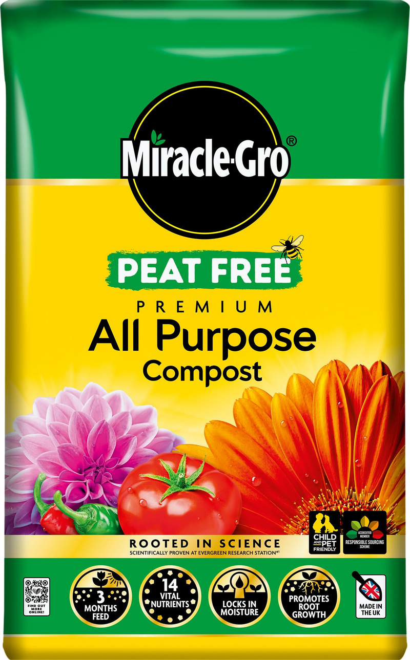 Miracle-Gro All Purpose Peat Free Compost 50Ltr