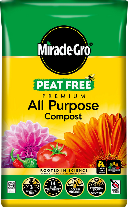 miracle gro peat free potting mix Miracle-Gro All Purpose Peat Free Compost 50Ltr — Carpenders Park Garden Centre
