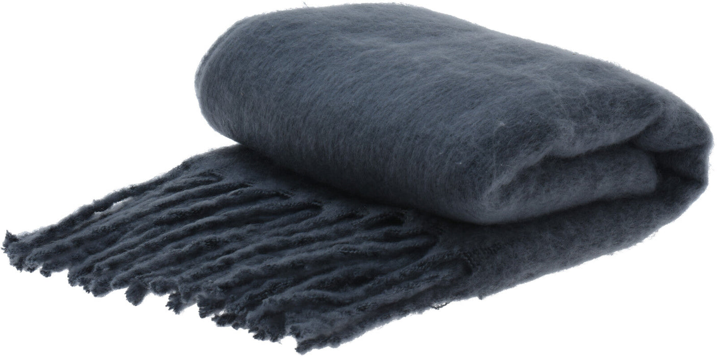 Plaid 100% Polyester Colour Grey