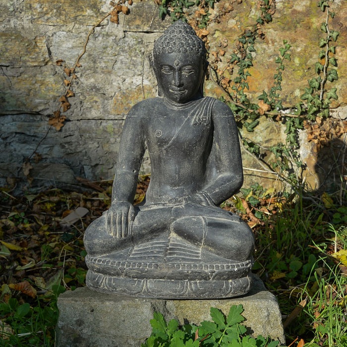 Sitting Buddha Cast Stone 60cm