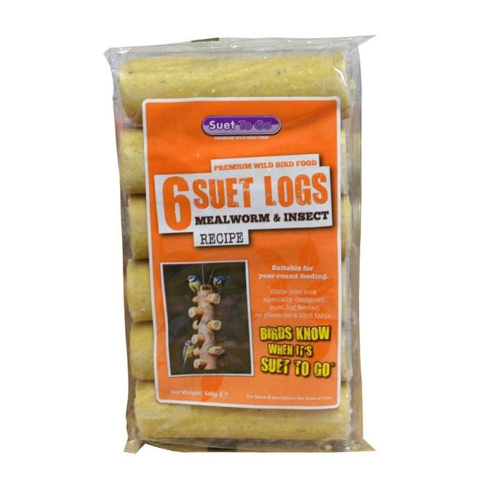BP Suet To Go - 6 Suet Logs Insect & Mealworm Recipe