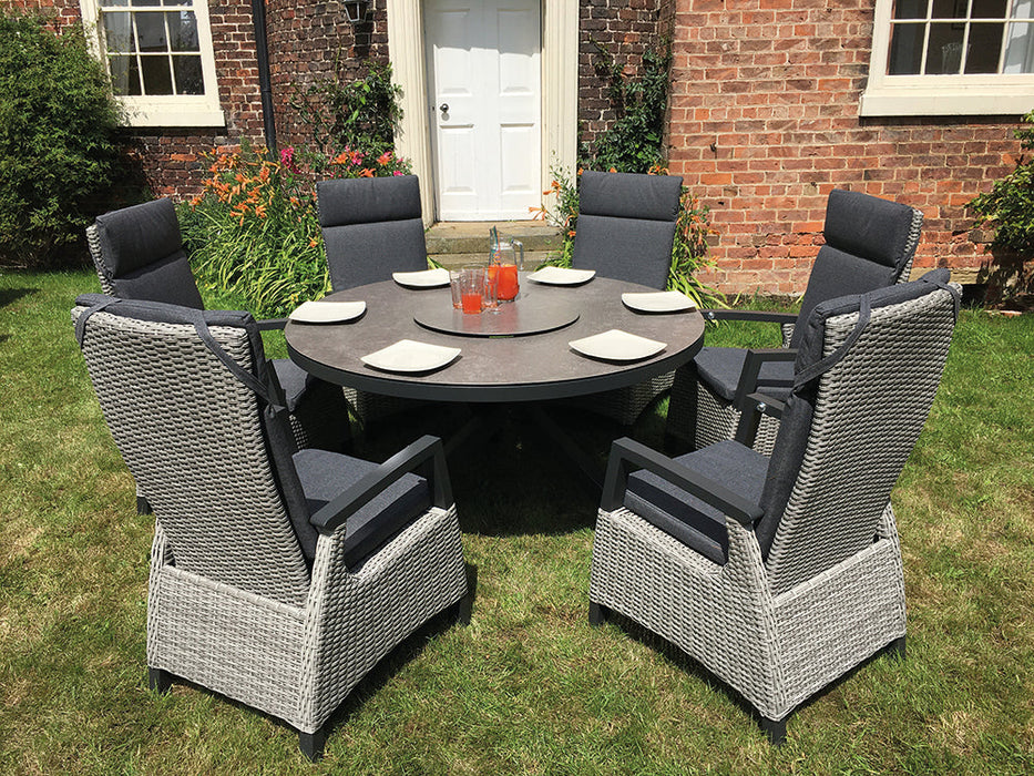 Wellesbourne Amelia 6 Seater Reclining Dining Set