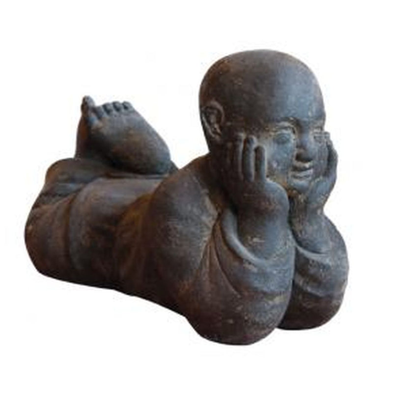 Lying Monk 25cm Stone Cast