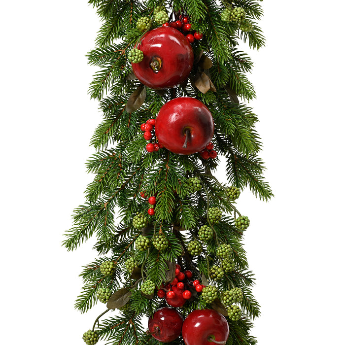 Kaemingk Apple & Berry Garland – Green/Red (Dia.9 X L.180Cm)