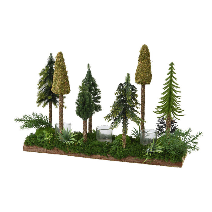 Kaemingk Tablepiece 3 Indoor Tealightholders (L.14 X W.50 X H.35Cm)