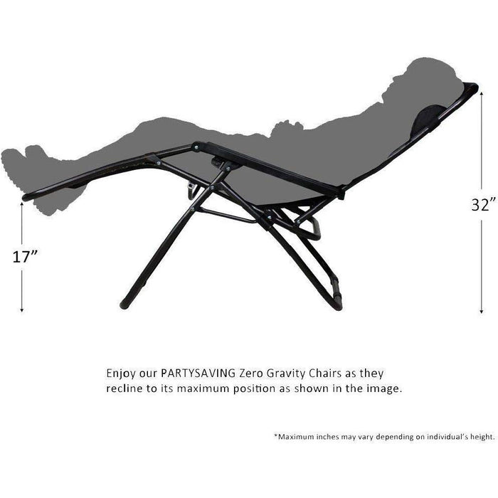 AMIR Royalcraft Black Zero Gravity Relaxer with drinks and phone holder