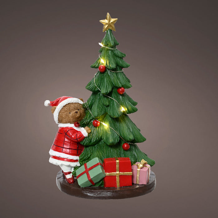 Kaemingk Polyresin Tree – Bo Finish, Green (L.17.5 X W.14.5 X H.27.5Cm)